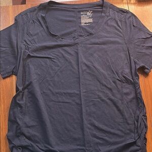 NWOT Terra & Sky Blue Short Sleeve Tee w/ Ruched Sides size 1X (16W-18W)